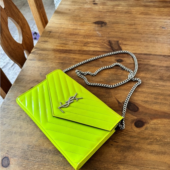 Yves Saint Laurent Handbags - Yves Saint Laurent Neon Yellow Crossbody Bag